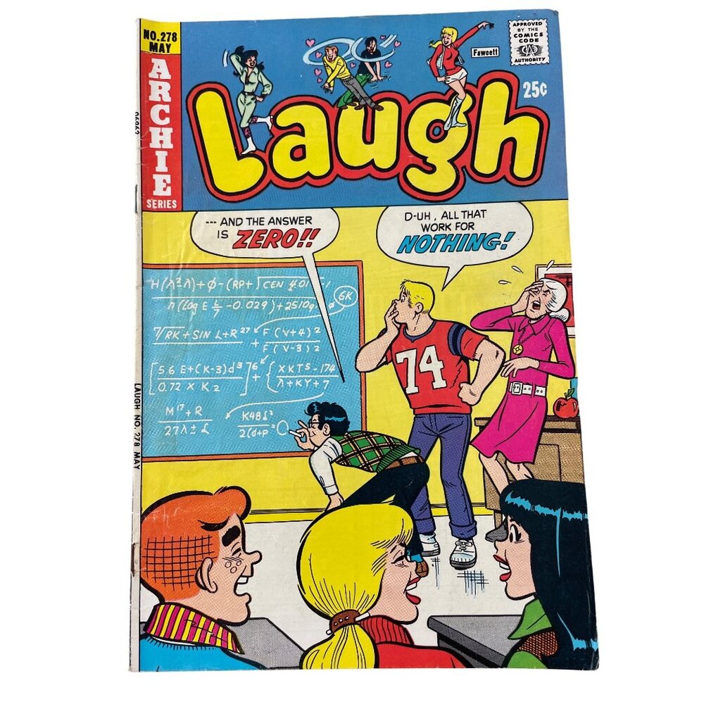Archie Series Laugh #278 May 1974 Comic Classic School Humor Bagged Boarded